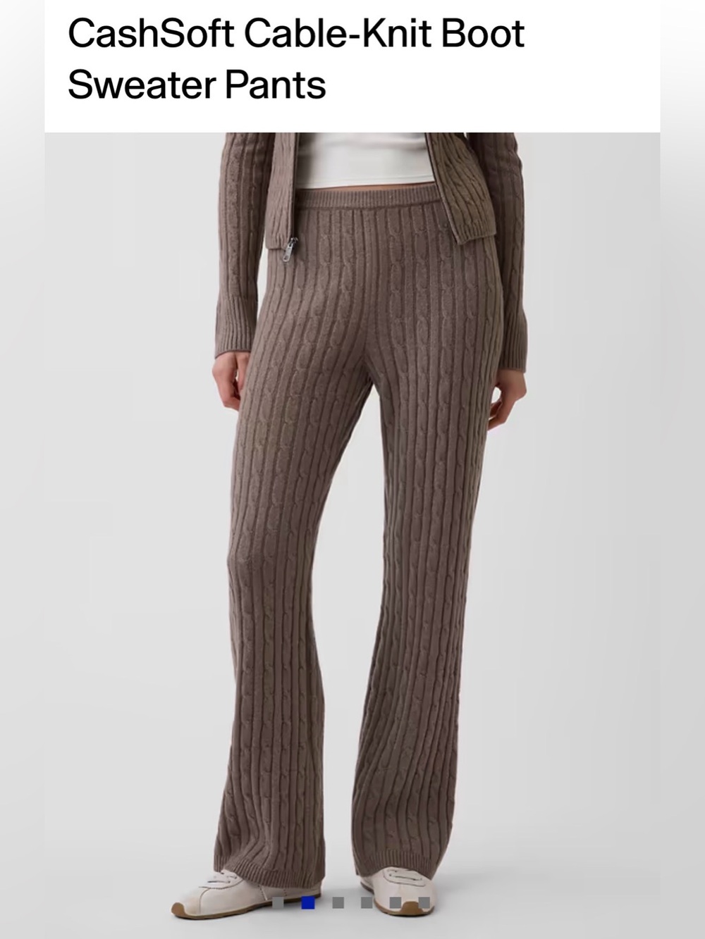 Gap CashSoft Cable-Knit Sweater Pants large